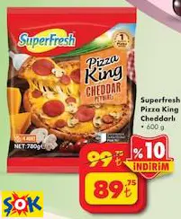 SUPERFRESH PİZZA KİNG CHEDDARLI 600 G SUPERFRESH PİZZA KİNG CHEDDARLI 600 G